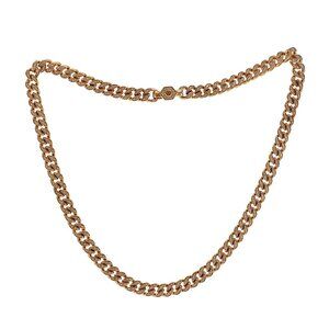 David Yurman 18K Rose Gold Diamond Cuban Chain 7mm Necklace Size 17"